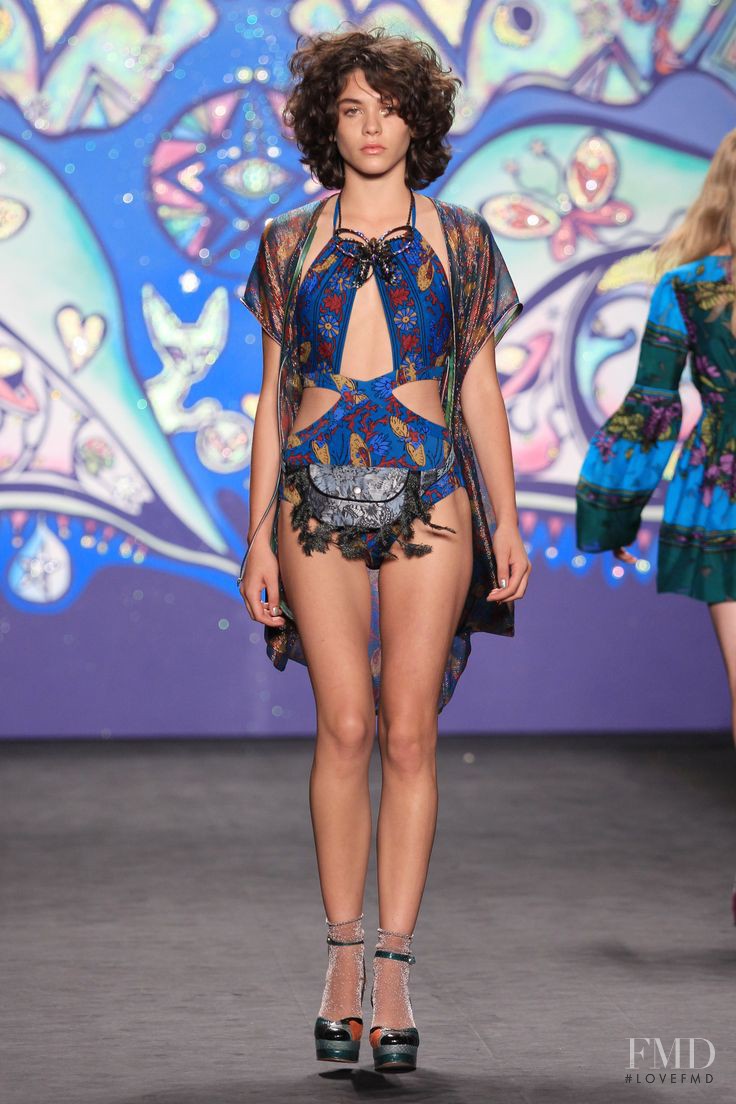 Steffy Argelich featured in  the Anna Sui fashion show for Spring/Summer 2015