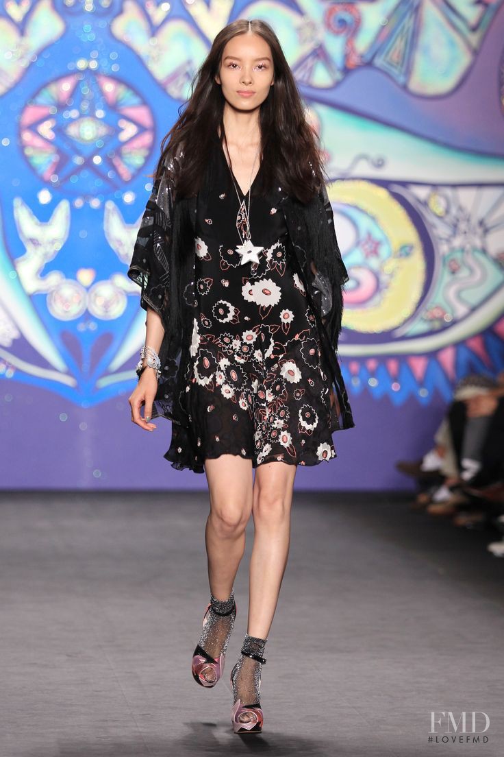 Fei Fei Sun featured in  the Anna Sui fashion show for Spring/Summer 2015