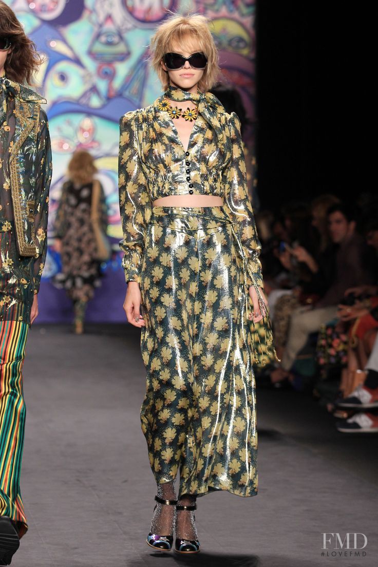 Sasha Luss featured in  the Anna Sui fashion show for Spring/Summer 2015