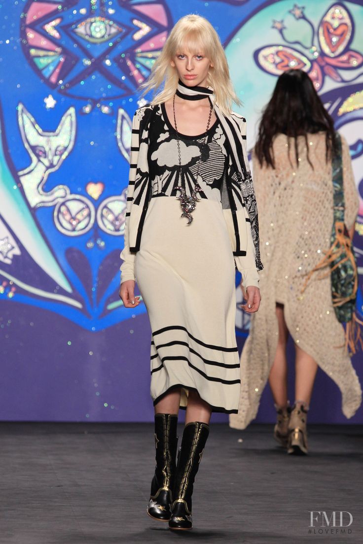 Lili Sumner featured in  the Anna Sui fashion show for Spring/Summer 2015
