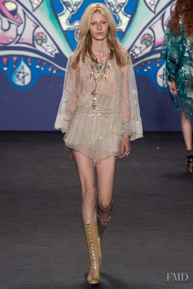 Julia Nobis featured in  the Anna Sui fashion show for Spring/Summer 2015