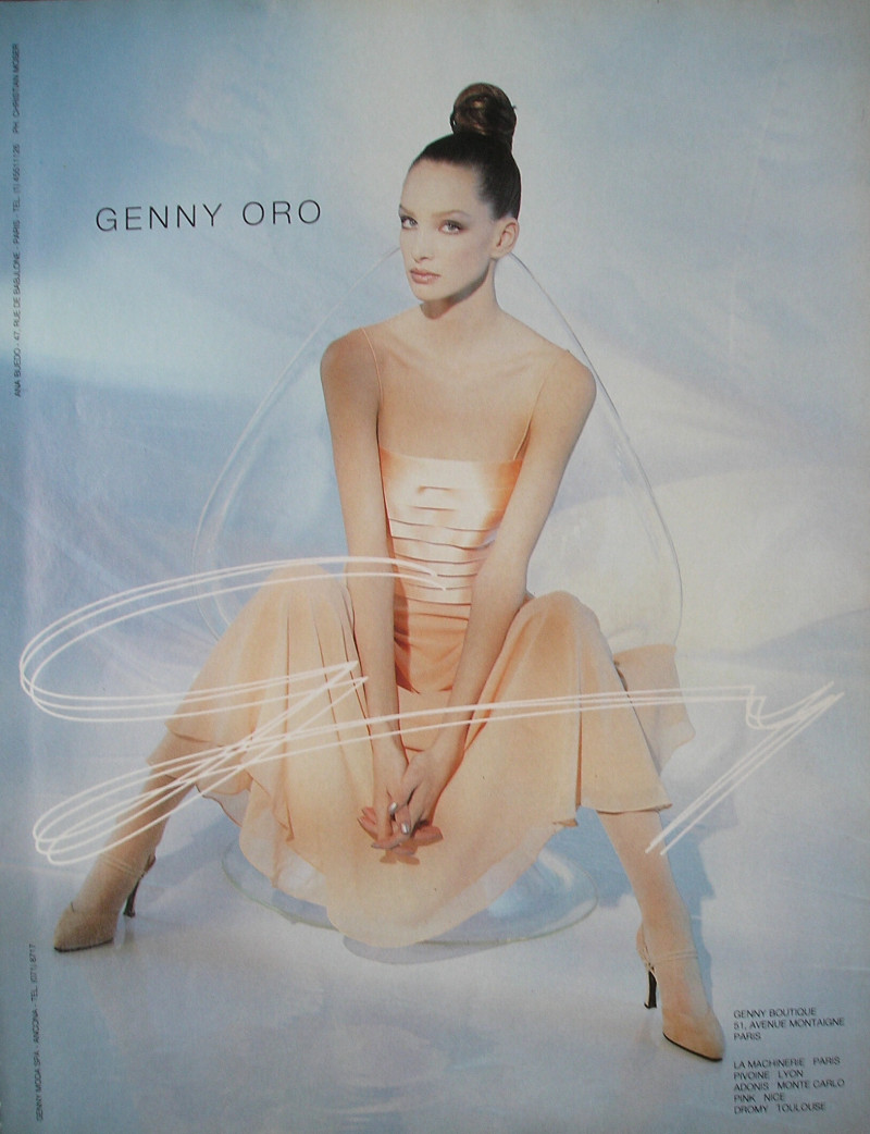 Debbie Deitering featured in  the Genny Oro advertisement for Autumn/Winter 1995