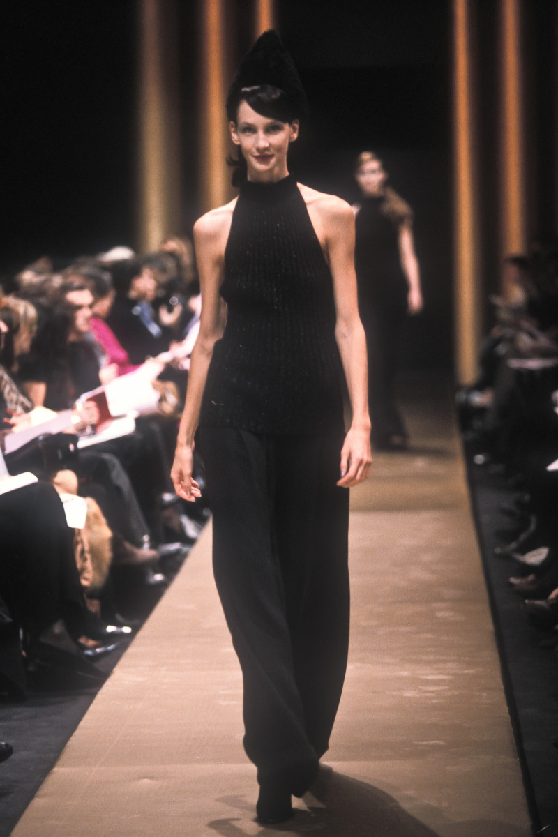 Debbie Deitering featured in  the Herve Leger fashion show for Autumn/Winter 1998