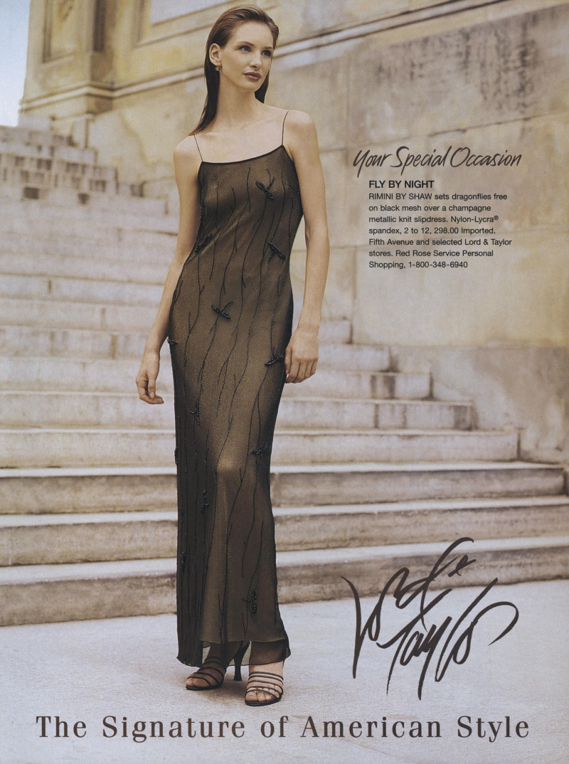 Debbie Deitering featured in  the Lord & Taylor advertisement for Autumn/Winter 1998