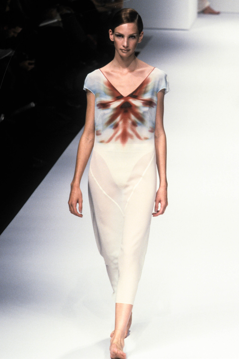Debbie Deitering featured in  the CallagHan fashion show for Spring/Summer 1997