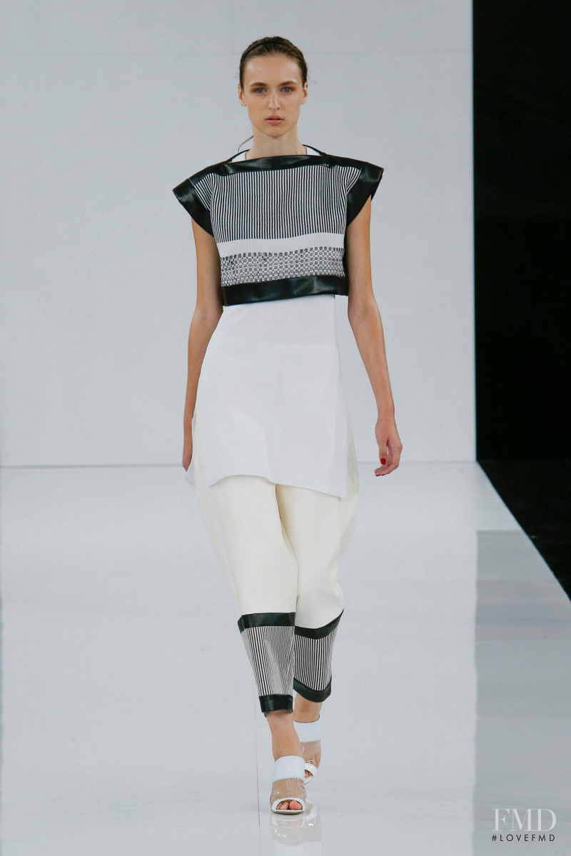 Stasha Yatchuk featured in  the EDUN fashion show for Spring/Summer 2015
