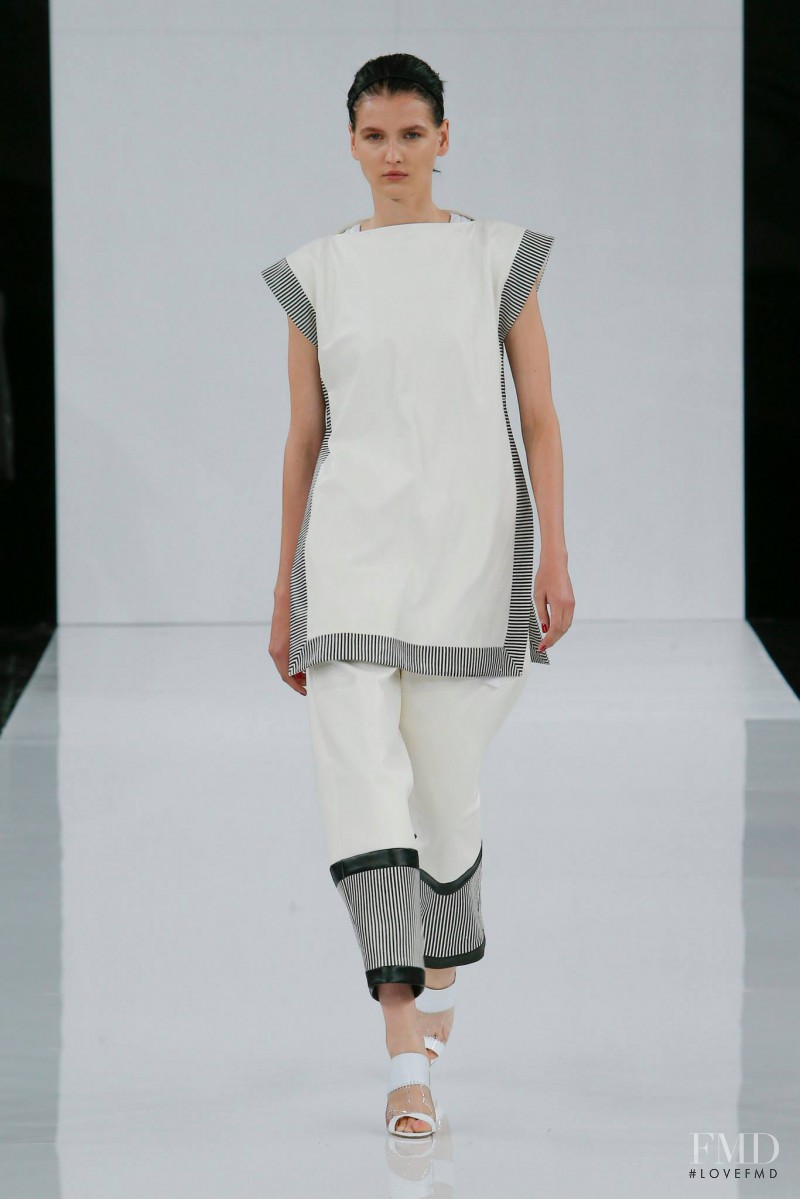 Katlin Aas featured in  the EDUN fashion show for Spring/Summer 2015
