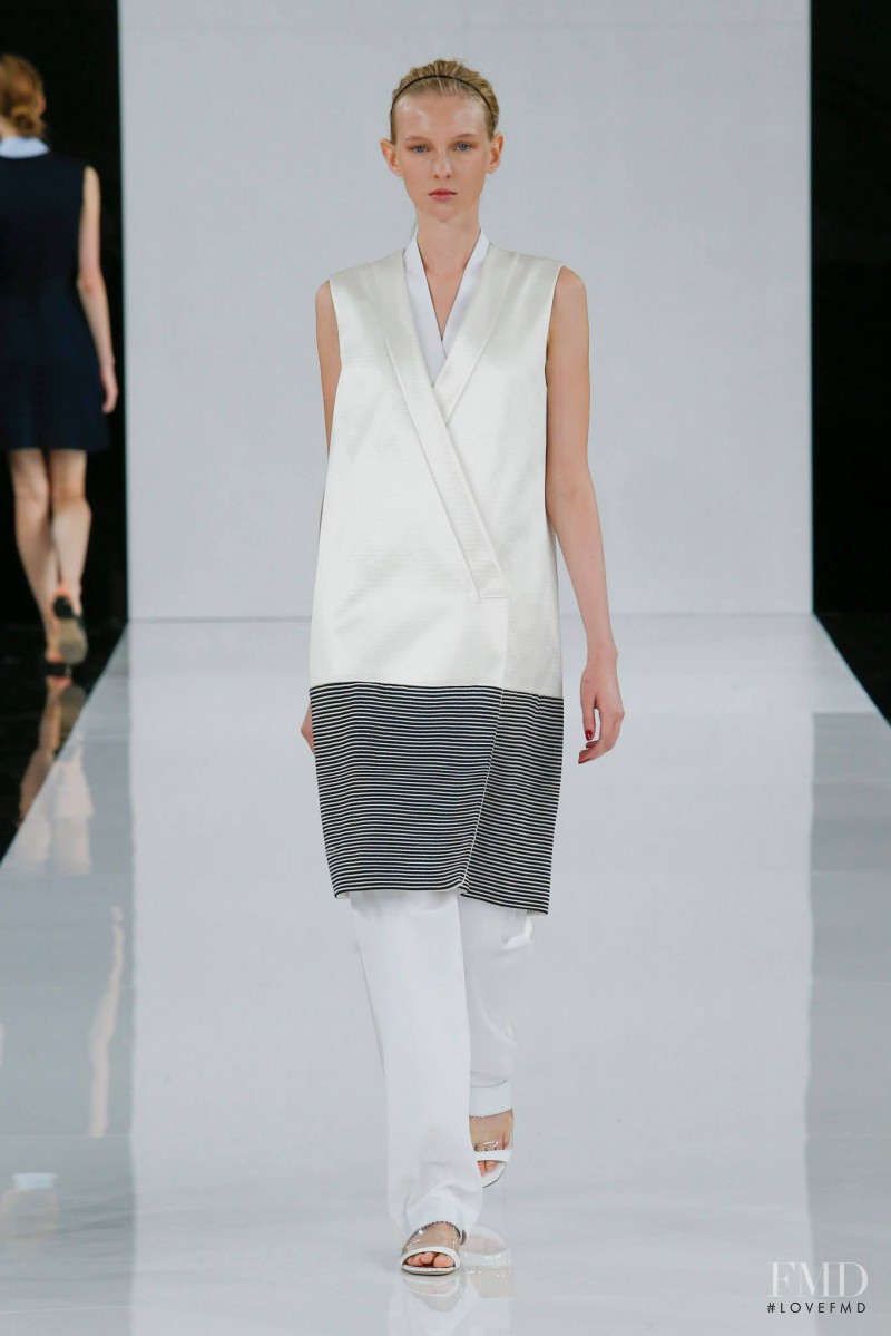 Nastya Sten featured in  the EDUN fashion show for Spring/Summer 2015