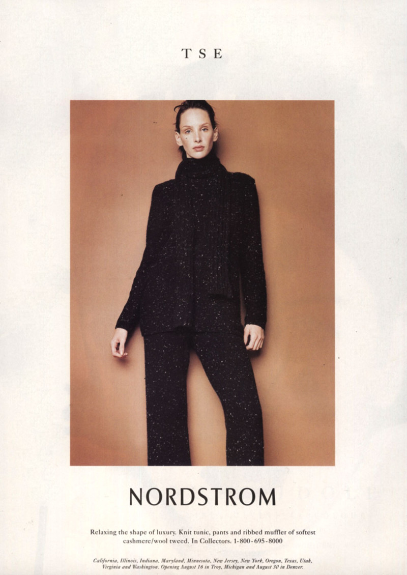 Debbie Deitering featured in  the Nordstrom advertisement for Autumn/Winter 1996