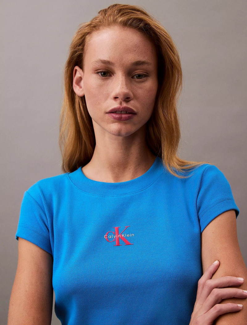 Tess Summer Carter featured in  the Calvin Klein catalogue for Spring/Summer 2025