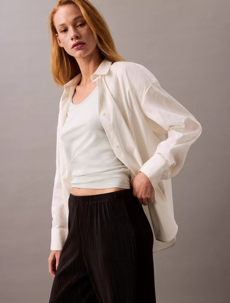 Tess Summer Carter featured in  the Calvin Klein catalogue for Spring/Summer 2025