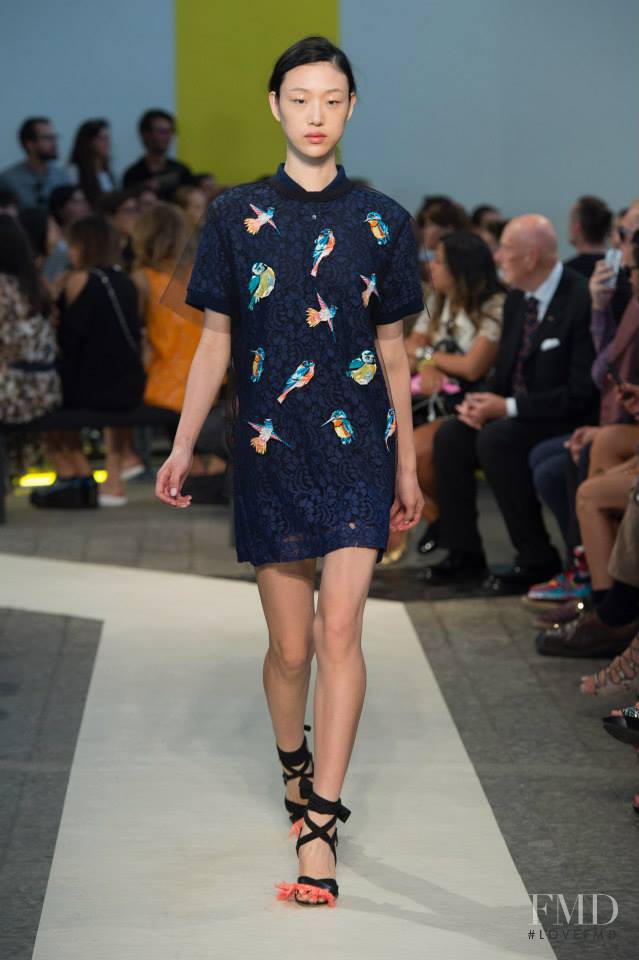 So Ra Choi featured in  the MSGM fashion show for Spring/Summer 2015