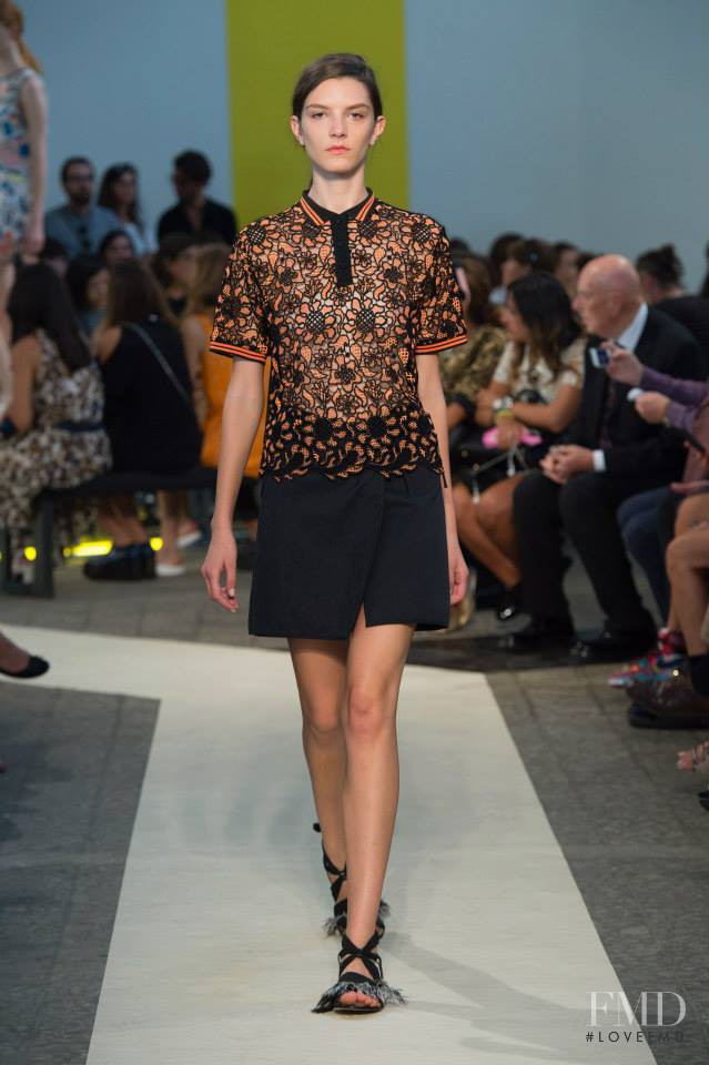 Natali Eydelman featured in  the MSGM fashion show for Spring/Summer 2015
