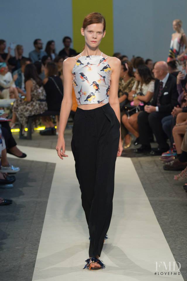 Irina Kravchenko featured in  the MSGM fashion show for Spring/Summer 2015