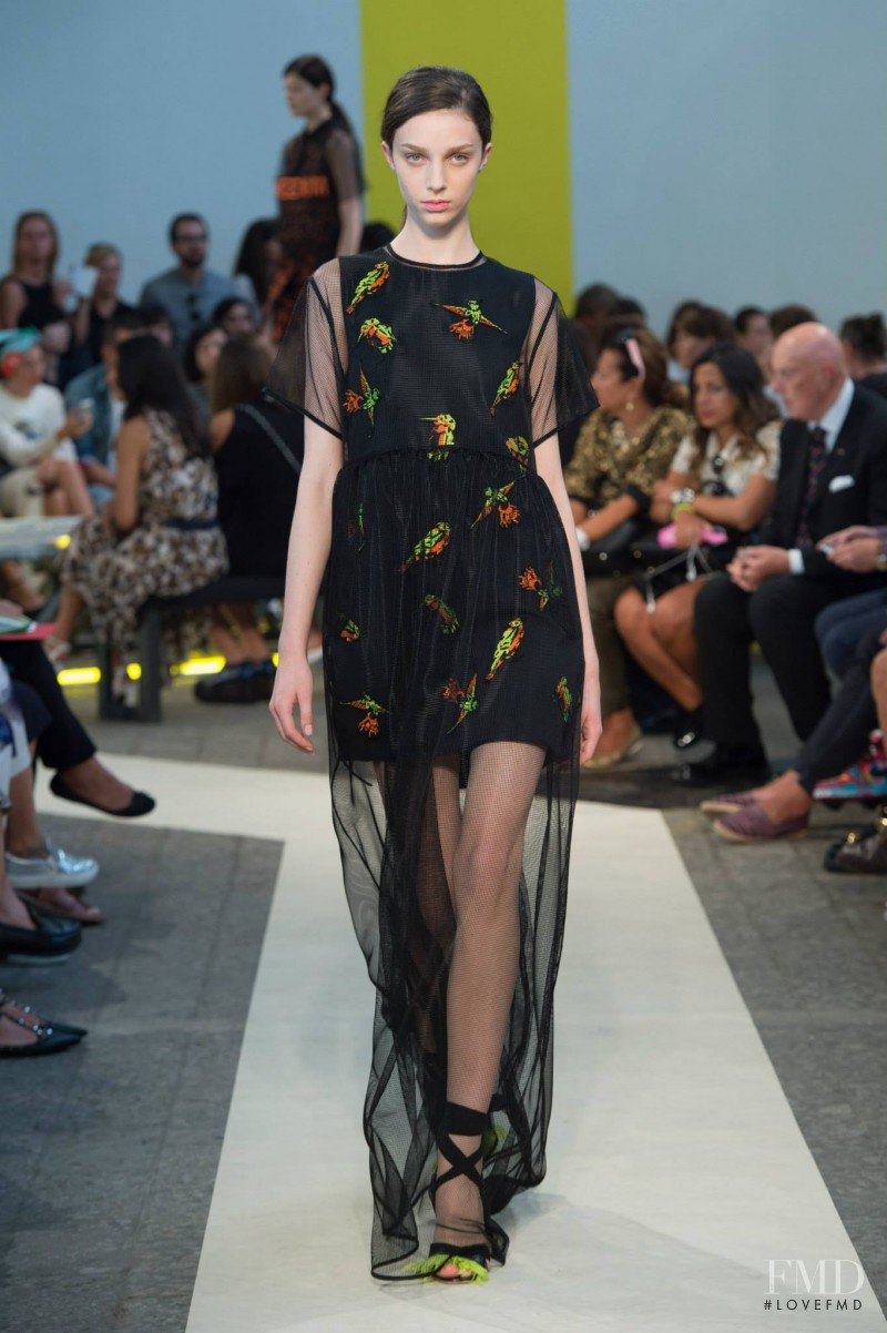 Larissa Marchiori featured in  the MSGM fashion show for Spring/Summer 2015