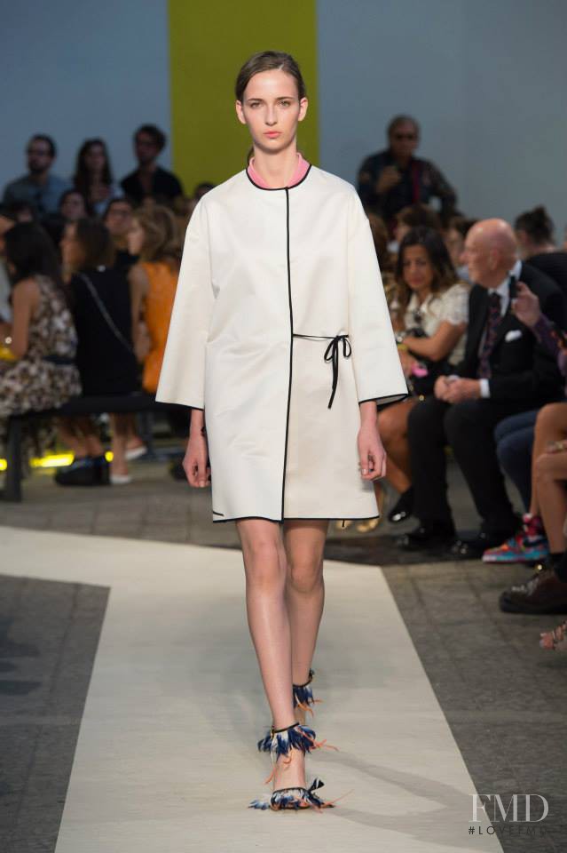 Waleska Gorczevski featured in  the MSGM fashion show for Spring/Summer 2015