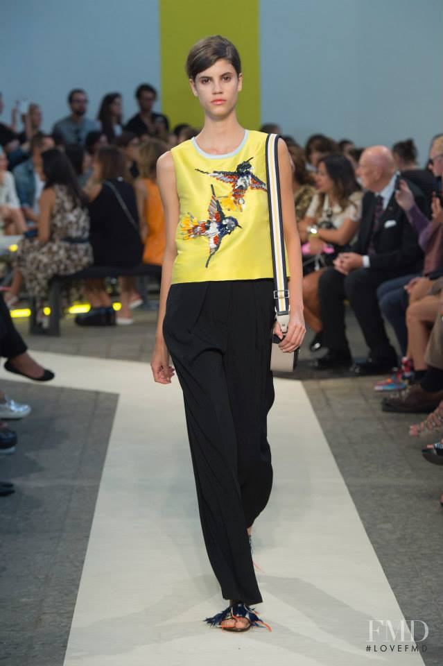 Antonina Petkovic featured in  the MSGM fashion show for Spring/Summer 2015