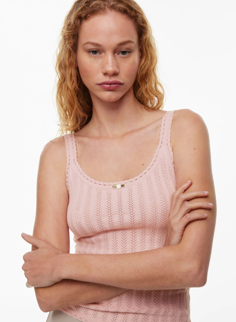 Tess Summer Carter featured in  the Aritzia catalogue for Spring/Summer 2024