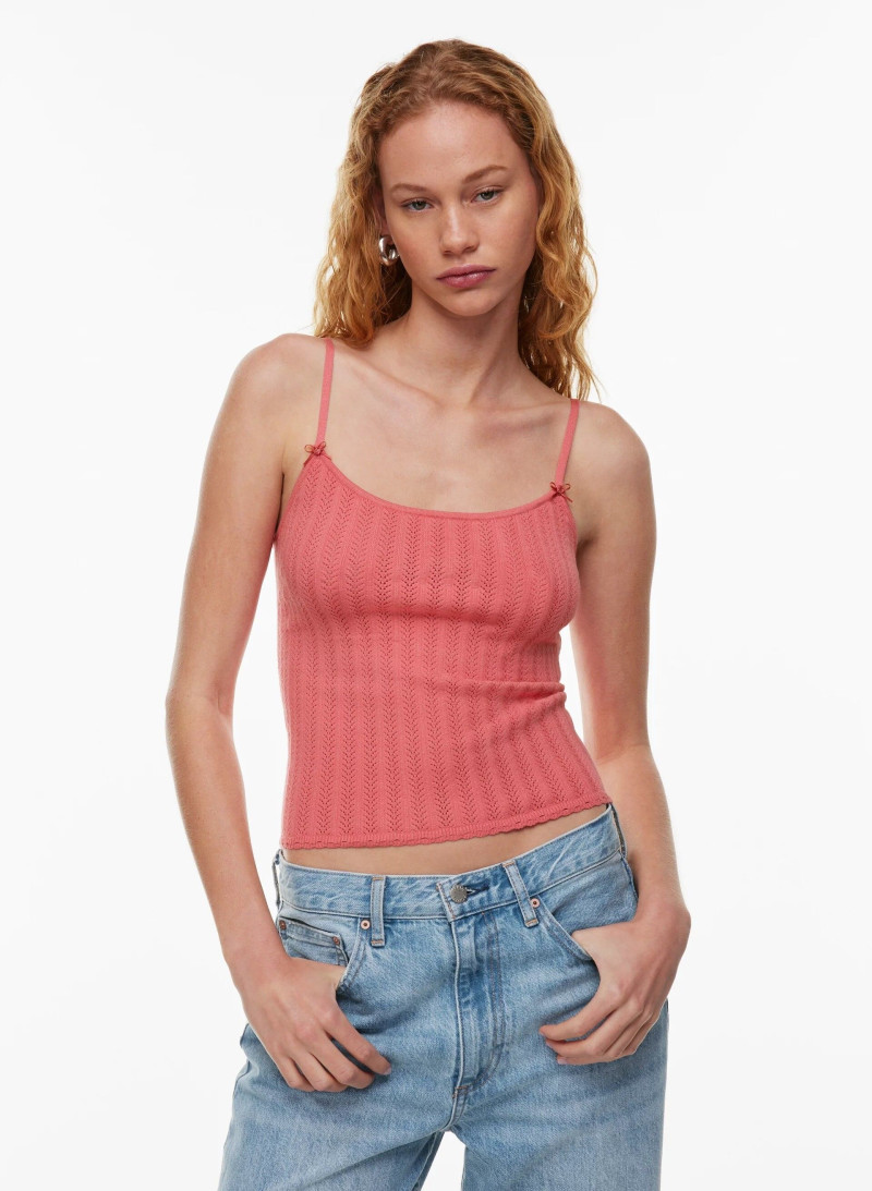 Tess Summer Carter featured in  the Aritzia catalogue for Spring/Summer 2024
