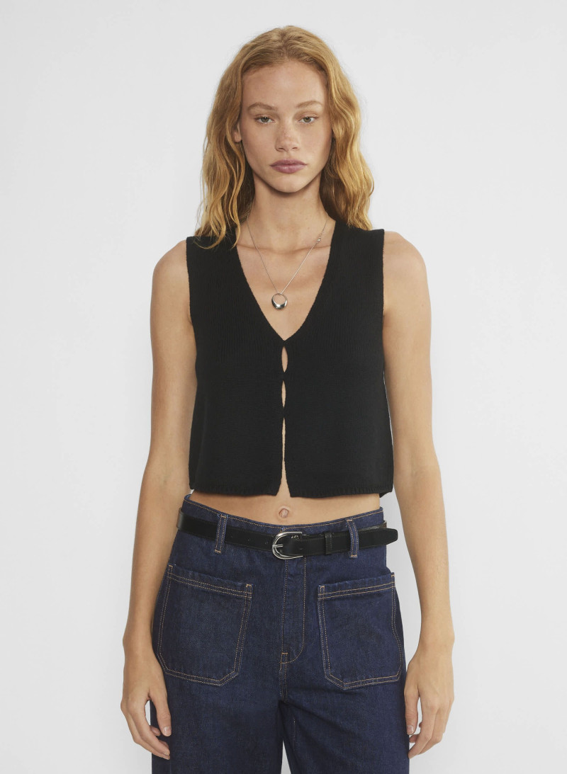 Tess Summer Carter featured in  the Aritzia catalogue for Winter 2024
