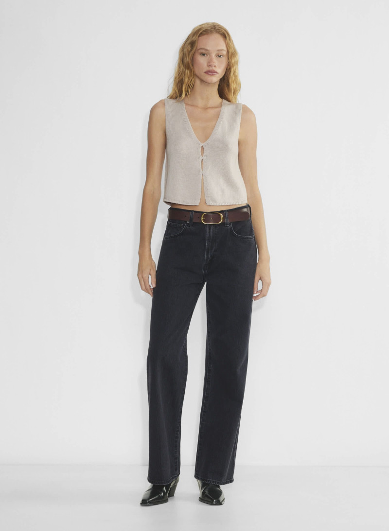 Tess Summer Carter featured in  the Aritzia catalogue for Winter 2024