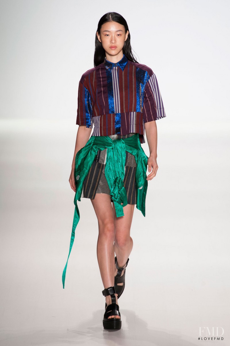 So Ra Choi featured in  the Richard Chai Love fashion show for Spring/Summer 2015