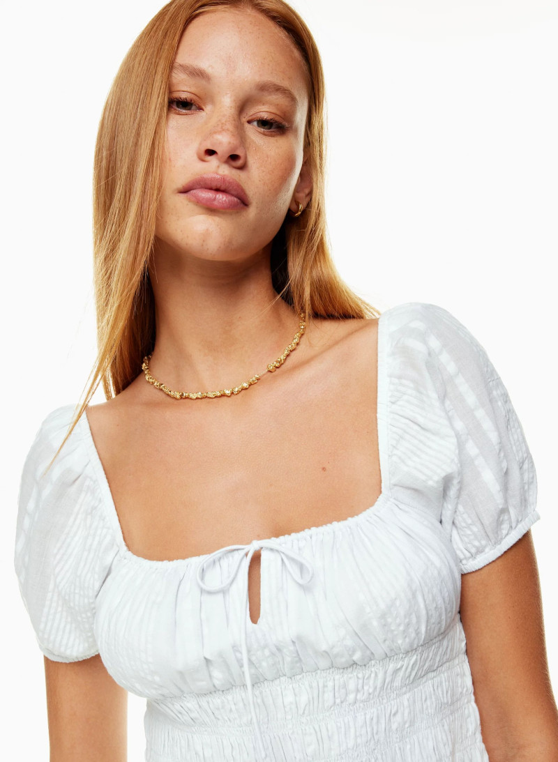 Tess Summer Carter featured in  the Aritzia catalogue for Spring/Summer 2023