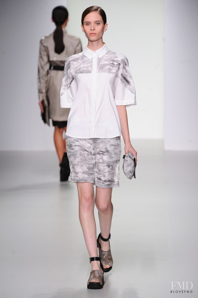 Carolina Ballesteros featured in  the Christopher Raeburn fashion show for Spring/Summer 2014