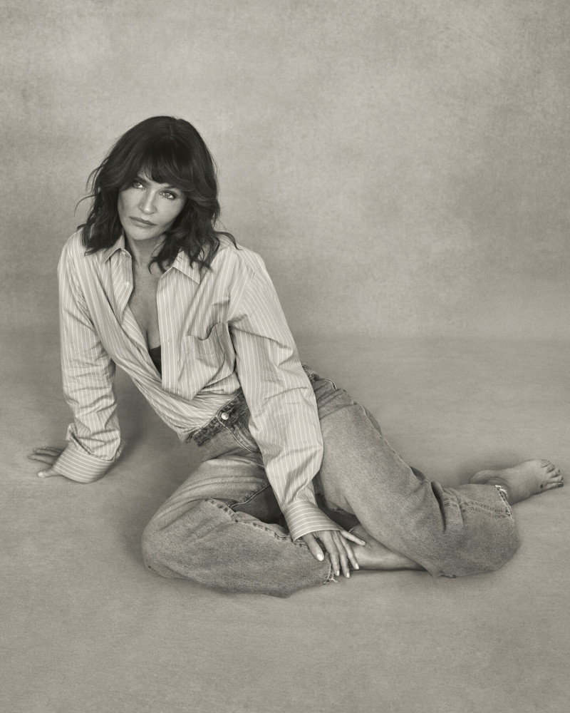 Helena Christensen featured in  the Rolla\'s advertisement for Spring/Summer 2025