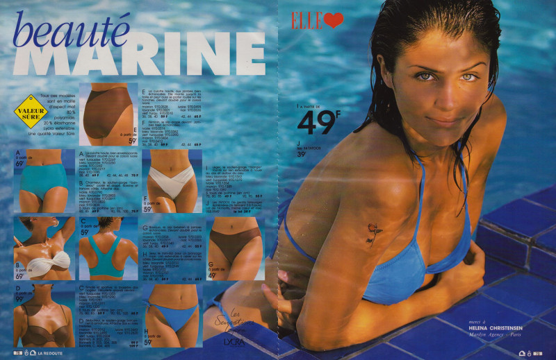 Helena Christensen featured in  the La Redoute catalogue for Spring/Summer 1994