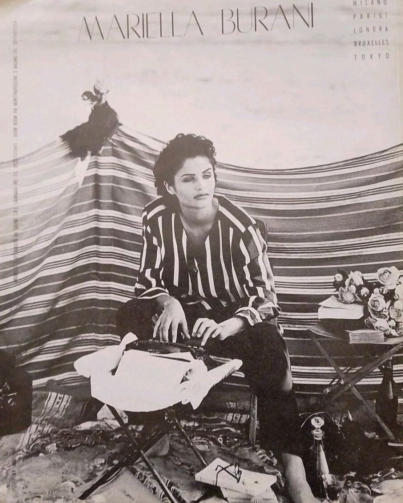 Helena Christensen featured in  the Mariella Burani advertisement for Spring/Summer 1993