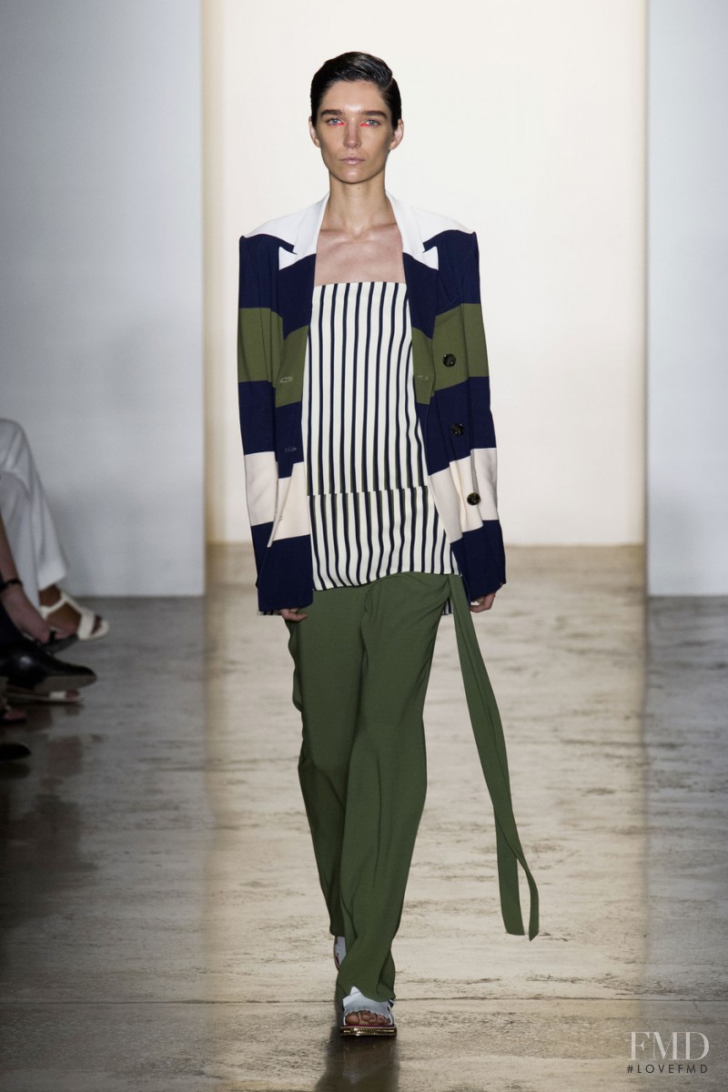Janice Alida featured in  the Peter Som fashion show for Spring/Summer 2015
