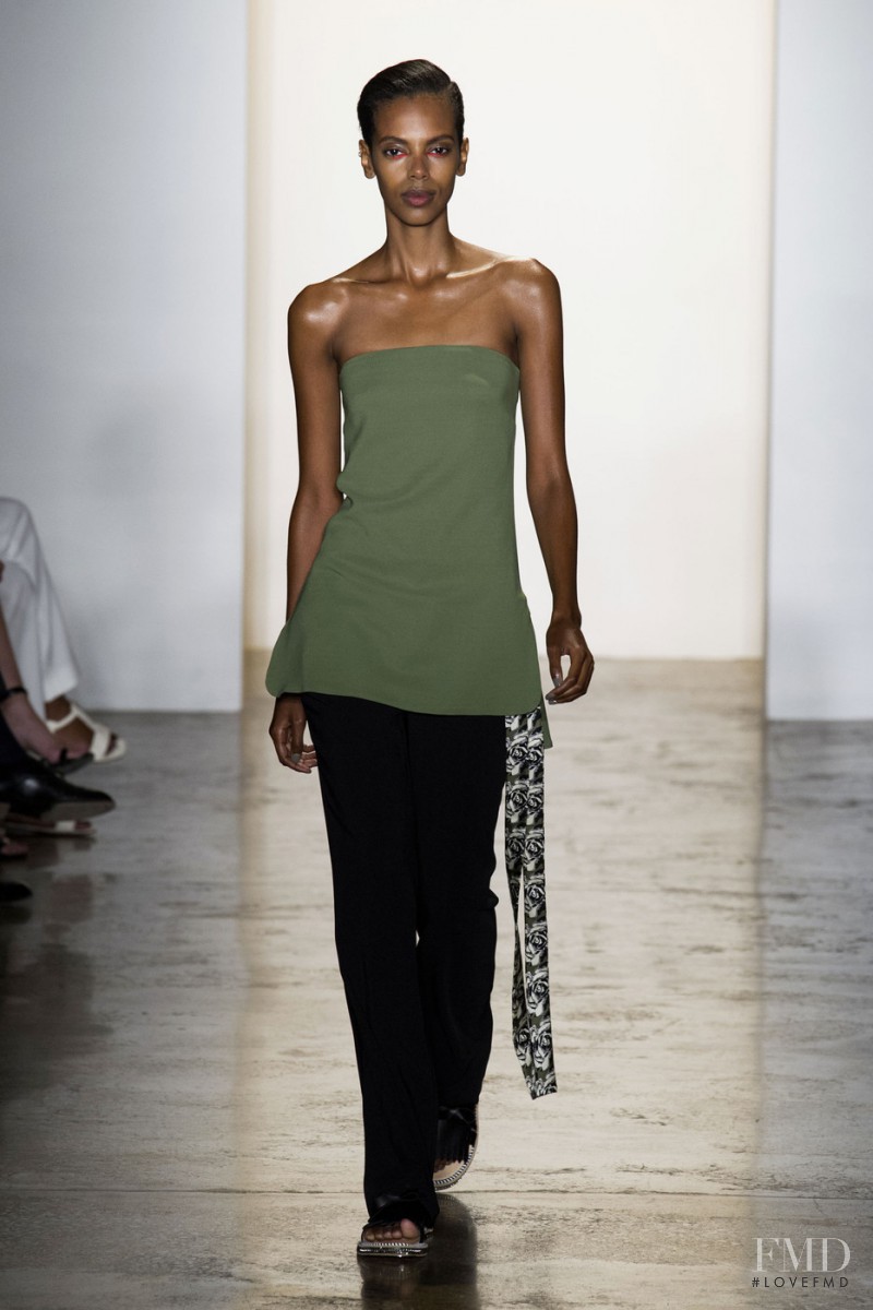 Grace Mahary featured in  the Peter Som fashion show for Spring/Summer 2015