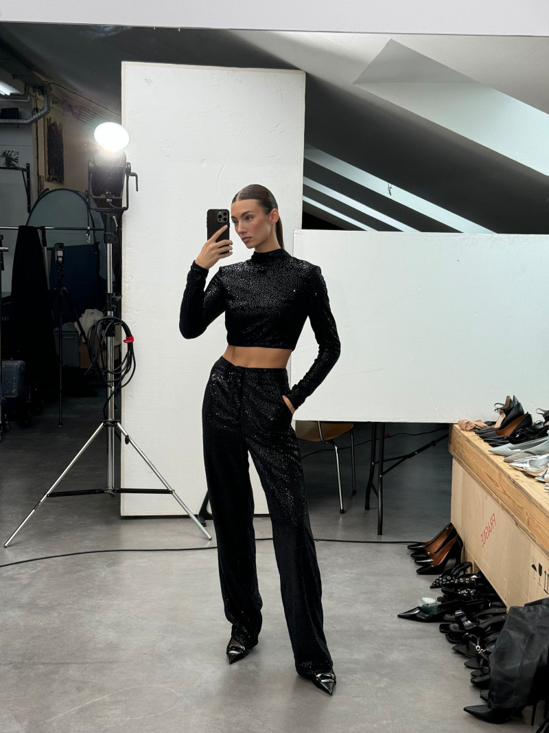 Lorena Rae featured in  the RAERE lookbook for Holiday 2024