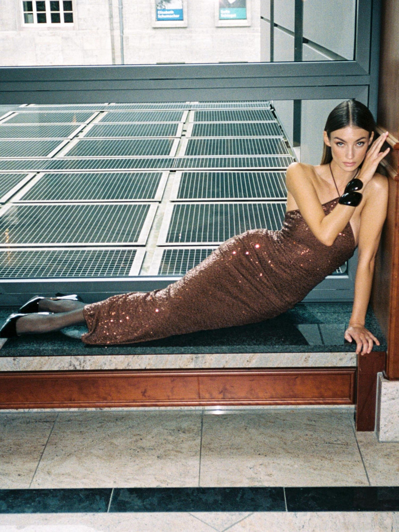 Lorena Rae featured in  the RAERE lookbook for Holiday 2024