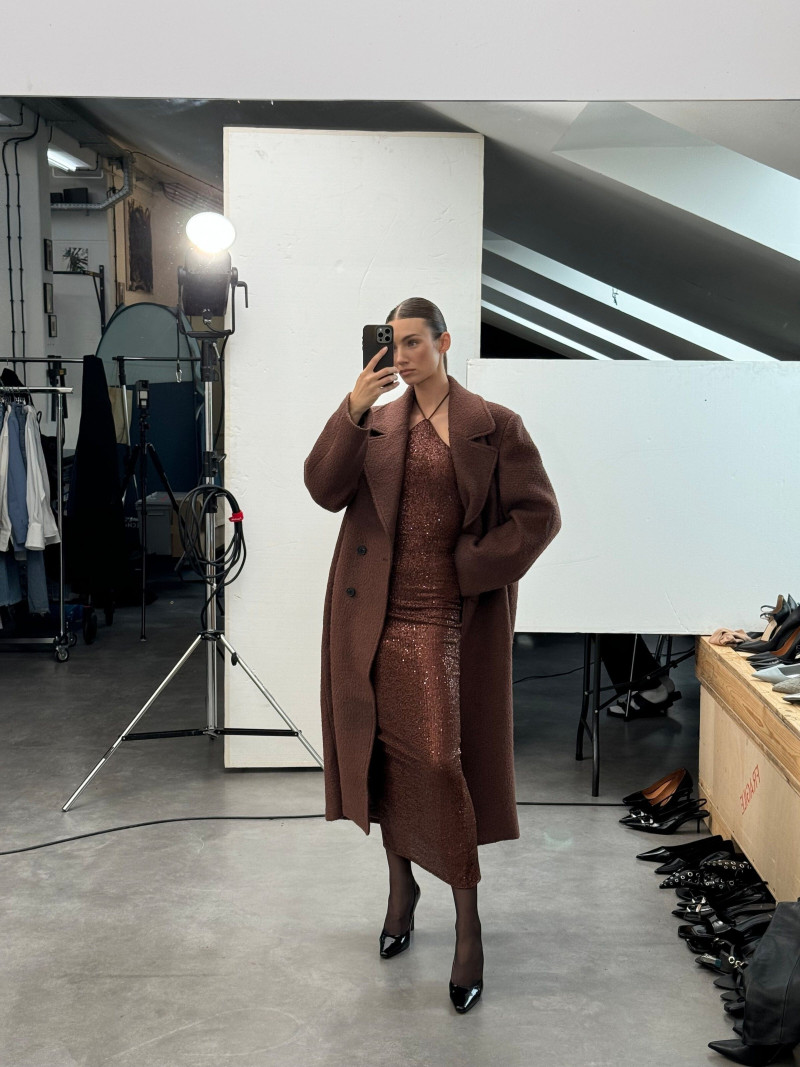 Lorena Rae featured in  the RAERE lookbook for Holiday 2024