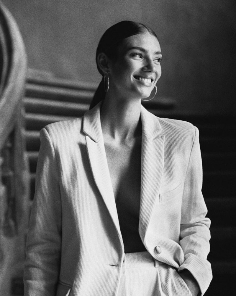 Lorena Rae featured in  the RAERE advertisement for Spring/Summer 2022
