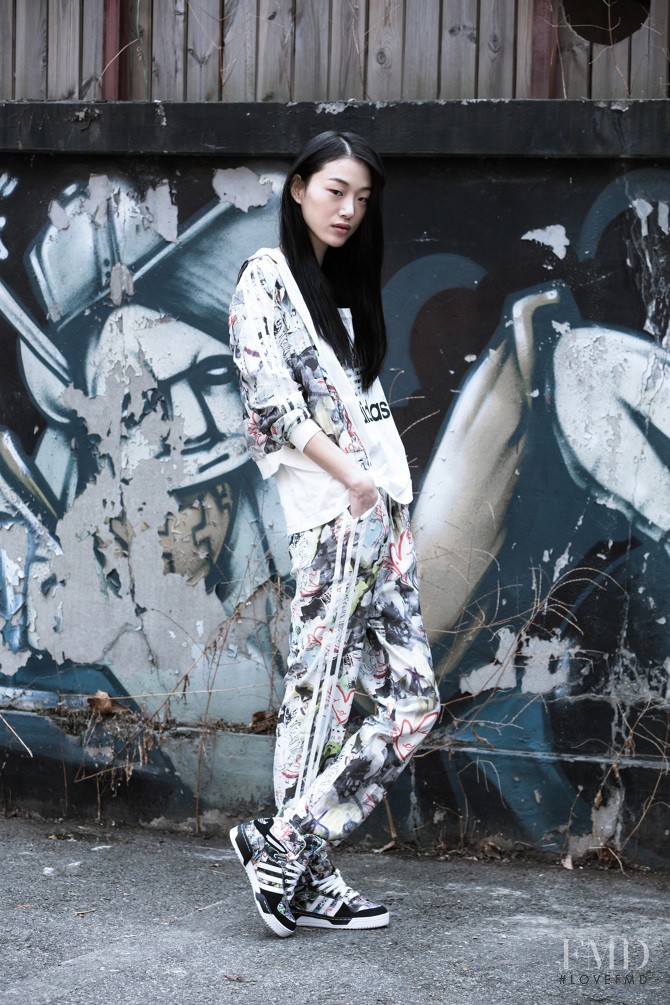 So Ra Choi featured in  the Adidas Originals catalogue for Spring 2014