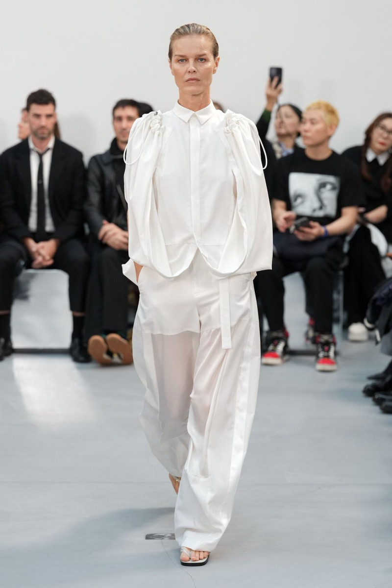 Eva Herzigova featured in  the Sacai fashion show for Spring/Summer 2026