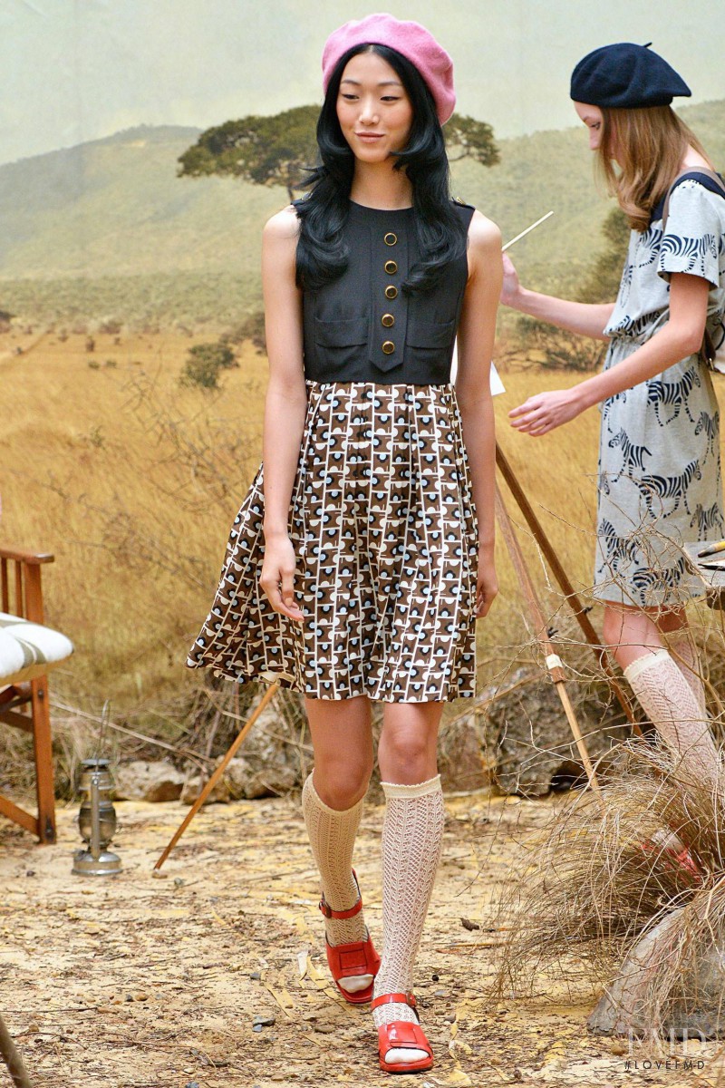 So Ra Choi featured in  the Orla Kiely fashion show for Spring/Summer 2014
