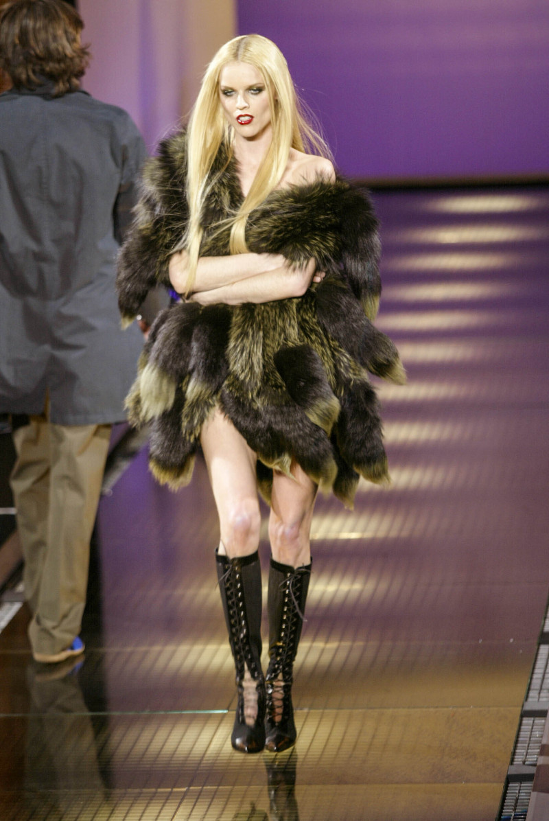 Eva Herzigova featured in  the Versace fashion show for Autumn/Winter 2023