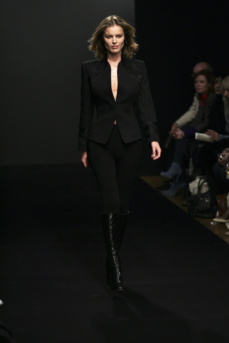 Eva Herzigova featured in  the Giles Deacon fashion show for Autumn/Winter 2005