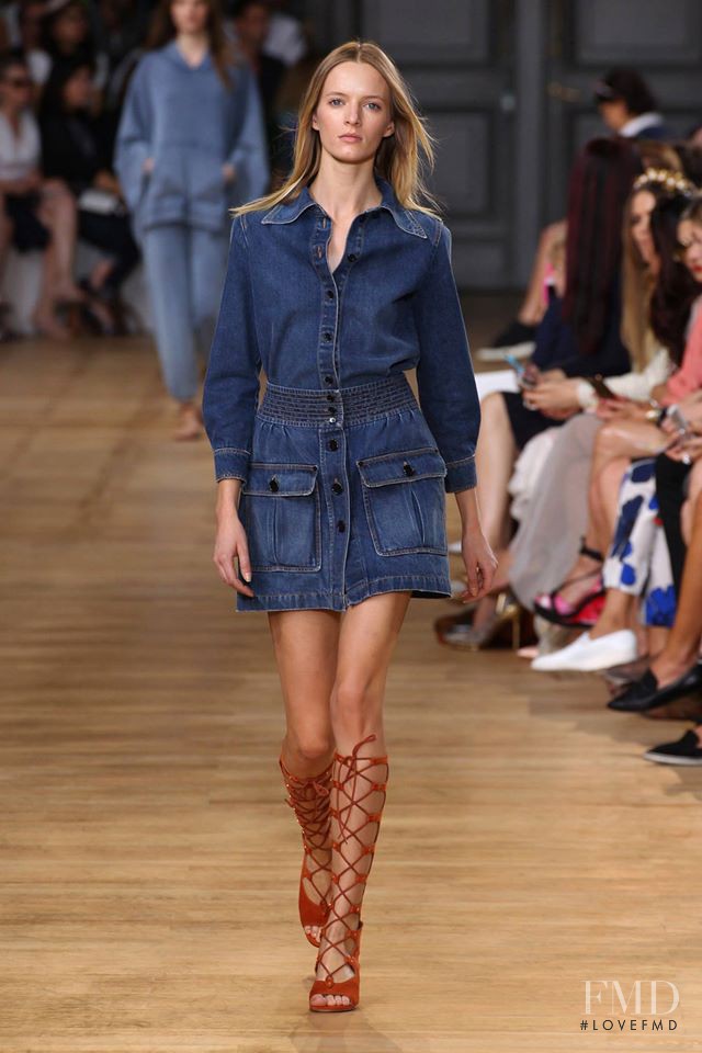 Daria Strokous featured in  the Chloe fashion show for Spring/Summer 2015