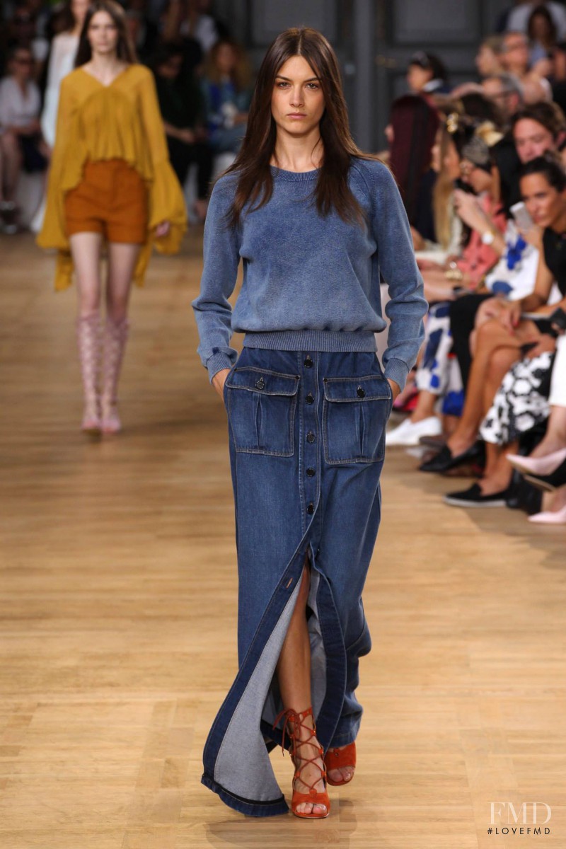 Ronja Furrer featured in  the Chloe fashion show for Spring/Summer 2015