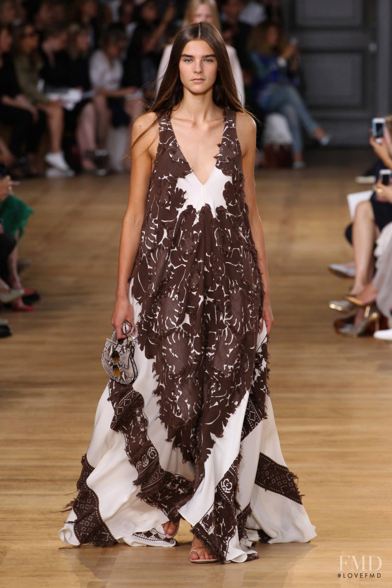 Olivia David featured in  the Chloe fashion show for Spring/Summer 2015