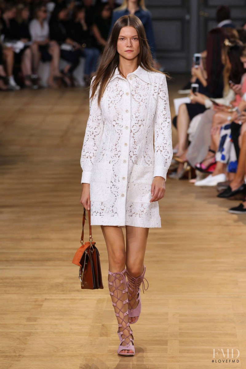 Kasia Struss featured in  the Chloe fashion show for Spring/Summer 2015