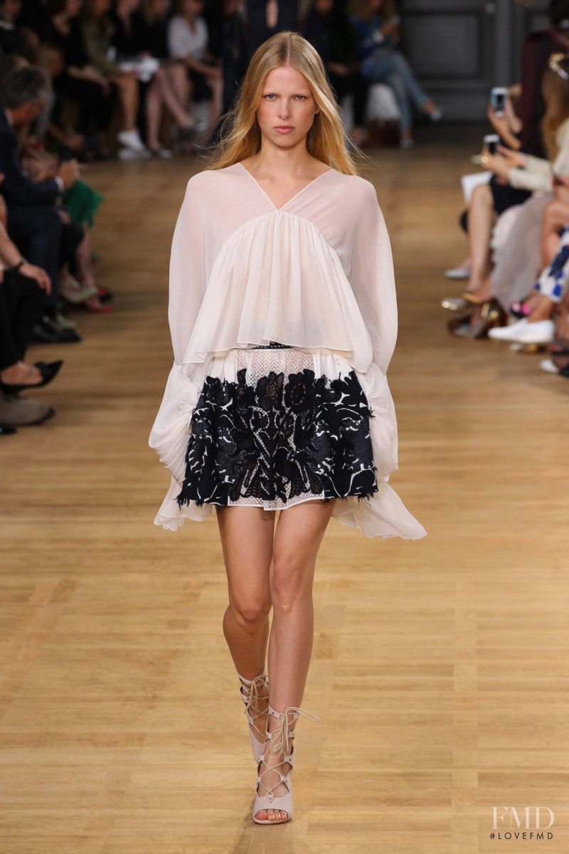 Lina Berg featured in  the Chloe fashion show for Spring/Summer 2015