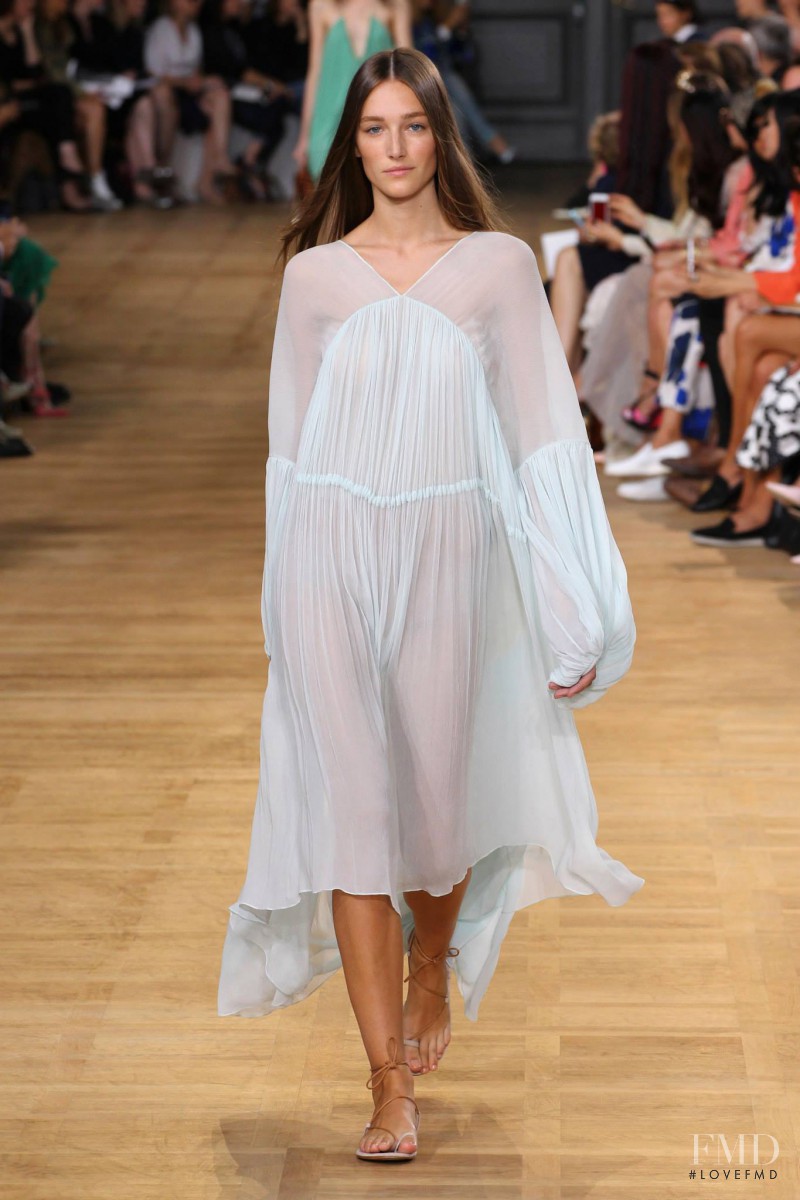 Joséphine Le Tutour featured in  the Chloe fashion show for Spring/Summer 2015