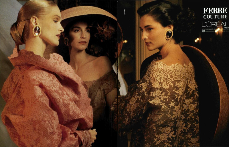Dianne De Witt featured in  the Gianfranco Ferré advertisement for Spring/Summer 1989