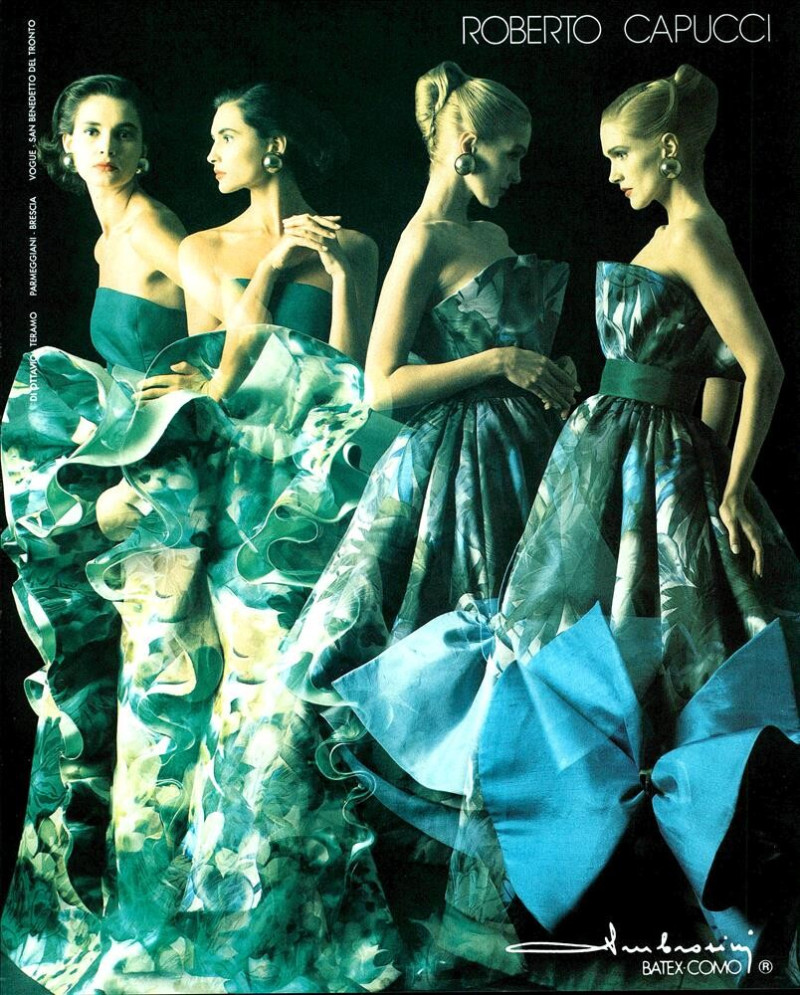 Dianne De Witt featured in  the Capucci advertisement for Spring/Summer 1989